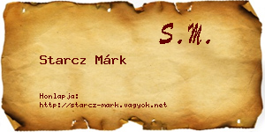 Starcz Márk névjegykártya